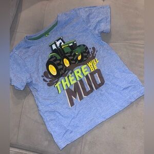 John Deere Blue Graphic T-Shirt with Tractor Design SZ 3T